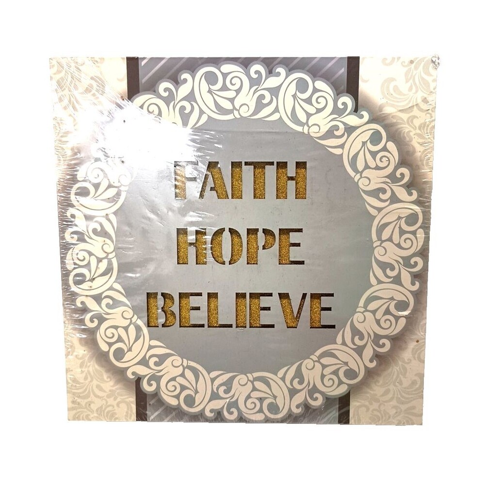 Faith, Hope, Love Wall Art, Religious, Home Decor, 1 Piece